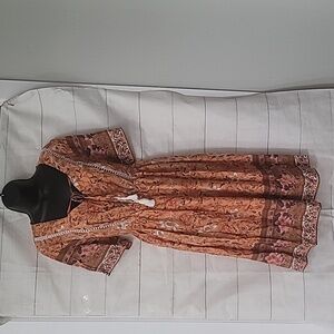 Womens floral short sleeves dress